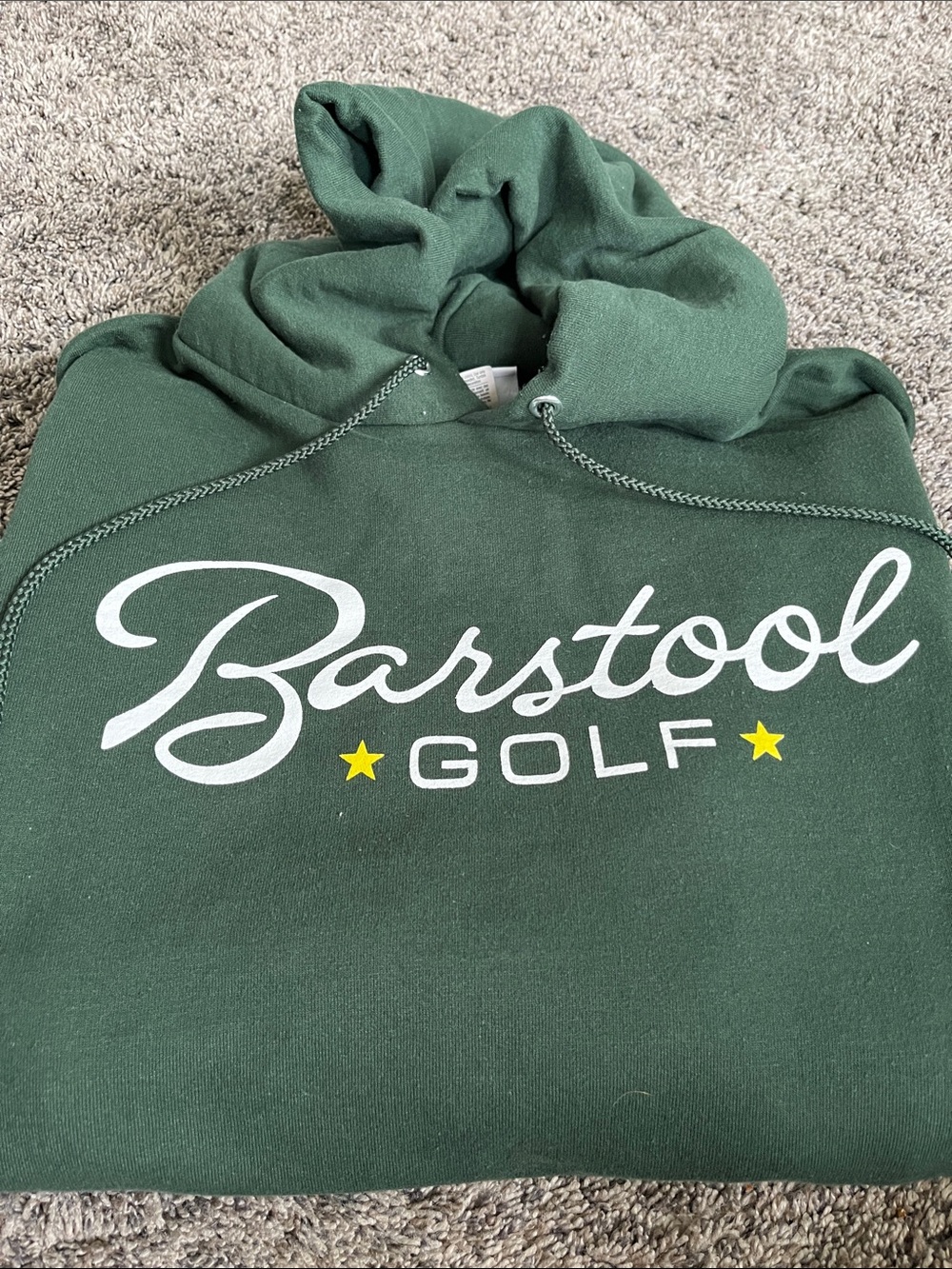 Barstool Golf- Champion Dark Green Barstool Golf Pullover Hoodie! EUC. Men med